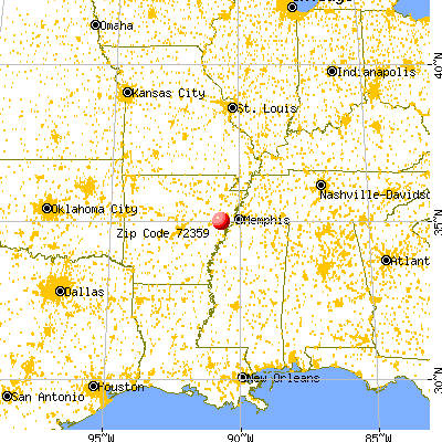 Madison, AR (72359) map from a distance