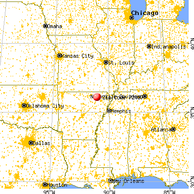 Portia, AR (72457) map from a distance