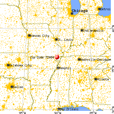 St. Francis, AR (72464) map from a distance