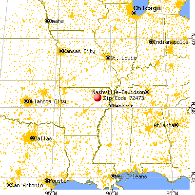 Tuckerman, AR (72473) map from a distance