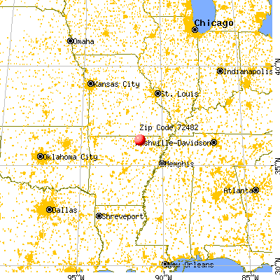 Williford, AR (72482) map from a distance