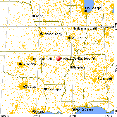 Oxford, AR (72517) map from a distance