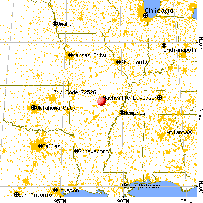 Cushman, AR (72526) map from a distance