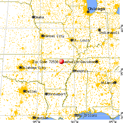 Franklin, AR (72536) map from a distance