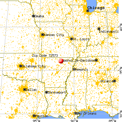 Melbourne, AR (72573) map from a distance