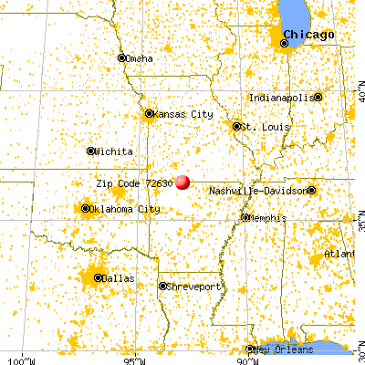 Diamond City, AR (72630) map from a distance