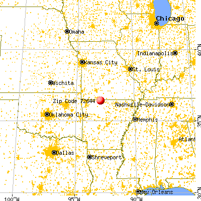 Diamond City, AR (72644) map from a distance