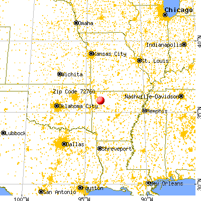St. Paul, AR (72760) map from a distance