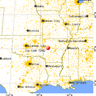 Havana, AR (72842) map from a distance