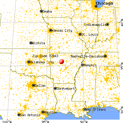 Hector, AR (72843) map from a distance