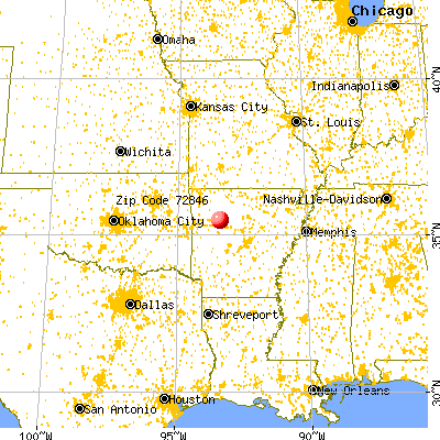 Lamar, AR (72846) map from a distance