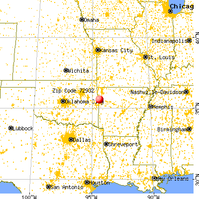Cedarville, AR (72932) map from a distance