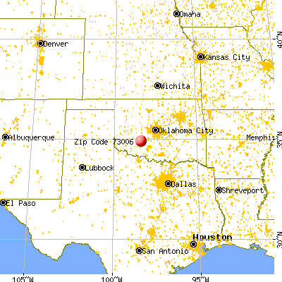 Apache, OK (73006) map from a distance