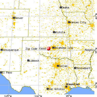 Binger, OK (73009) map from a distance