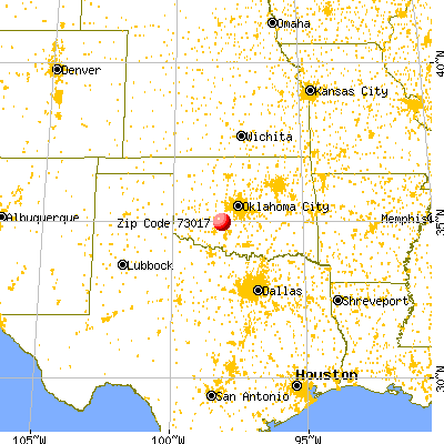 Cement, OK (73017) map from a distance