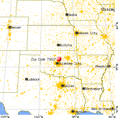 Langston, OK (73027) map from a distance