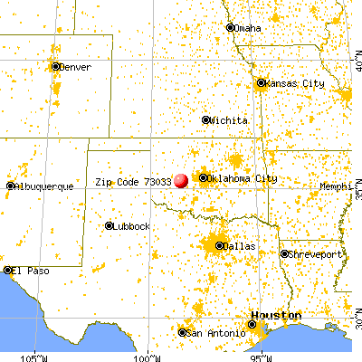 Eakly, OK (73033) map from a distance