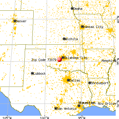 Pocasset, OK (73079) map from a distance