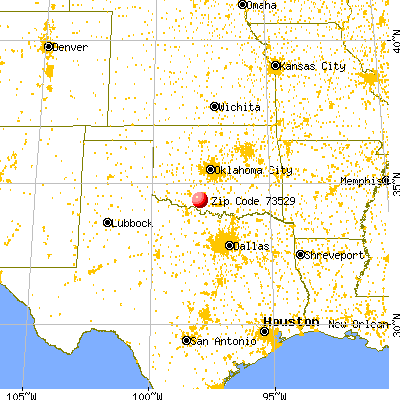 Comanche, OK (73529) map from a distance