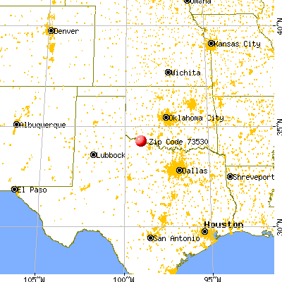 Davidson, OK (73530) map from a distance