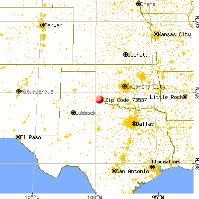 Eldorado, OK (73537) map from a distance