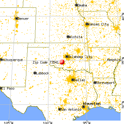 Fletcher, OK (73541) map from a distance