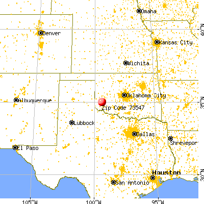 Granite, OK (73547) map from a distance