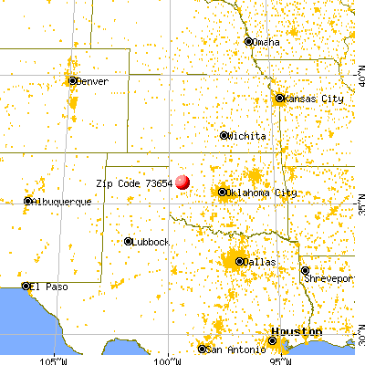 Leedey, OK (73654) map from a distance