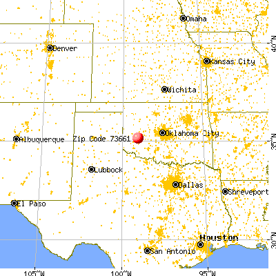 Rocky, OK (73661) map from a distance