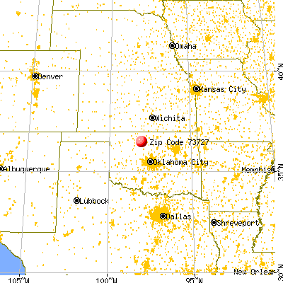 Carrier, OK (73727) map from a distance