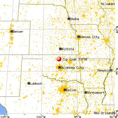 Garber, OK (73738) map from a distance