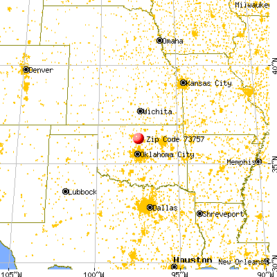Lucien, OK (73757) map from a distance