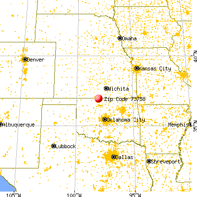 Manchester, OK (73758) map from a distance