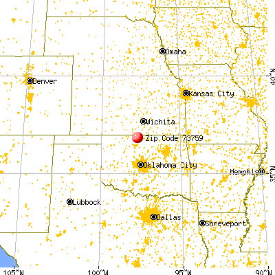 Medford, OK (73759) map from a distance