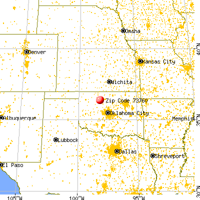 Meno, OK (73760) map from a distance