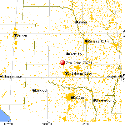 Nash, OK (73761) map from a distance