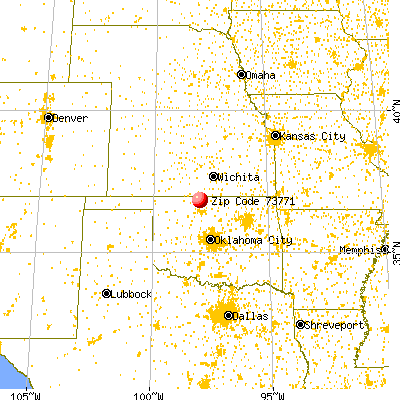 Wakita, OK (73771) map from a distance