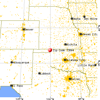 Gate, OK (73844) map from a distance