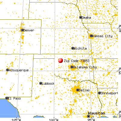 Mutual, OK (73853) map from a distance