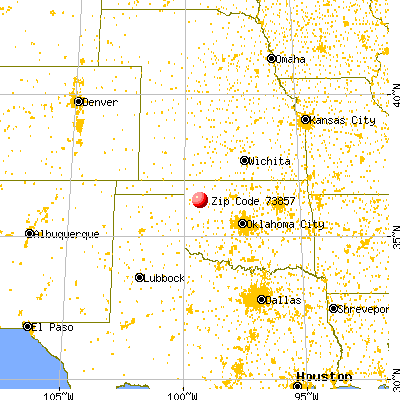 Sharon, OK (73857) map from a distance