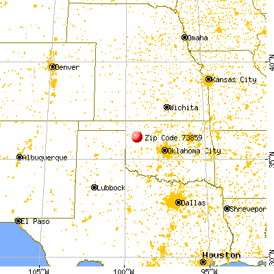 Vici, OK (73859) map from a distance