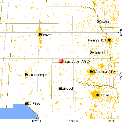 Goodwell, OK (73939) map from a distance