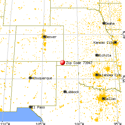 Keyes, OK (73947) map from a distance