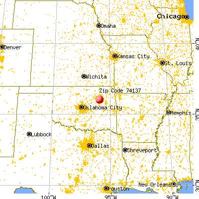 Tulsa, OK (74137) map from a distance