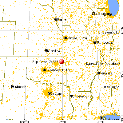 Strang, OK (74367) map from a distance