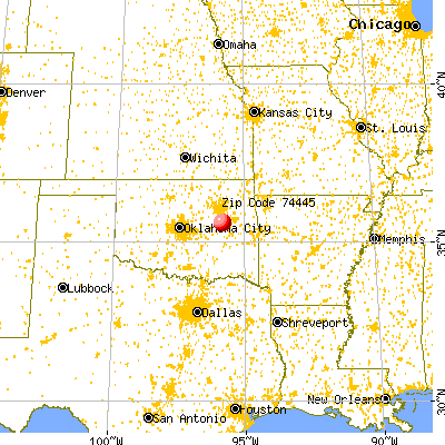 Morris, OK (74445) map from a distance