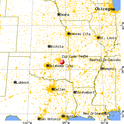 Porter, OK (74454) map from a distance