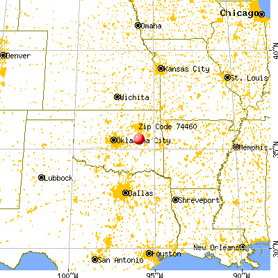 Schulter, OK (74460) map from a distance