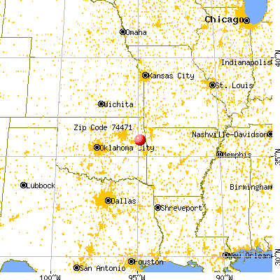 Welling, OK (74471) map from a distance