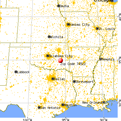 Alderson, OK (74522) map from a distance